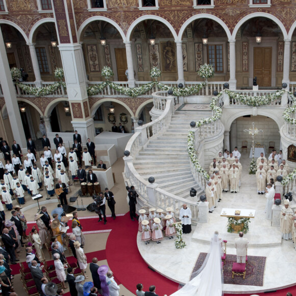 Mariage religieux du prince Albert et Charlene Wittstock à Monaco, le 2 juillet 2011.