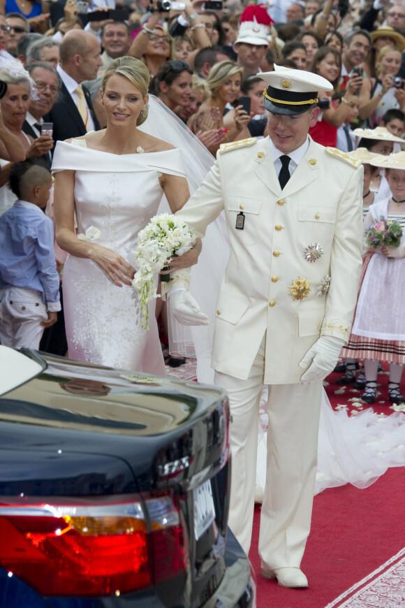 Mariage religieux du prince Albert et Charlene Wittstock à Monaco.