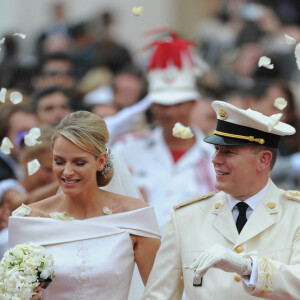 Mariage religieux du prince Albert et Charlene Wittstock à Monaco, le 2 juillet 2011.