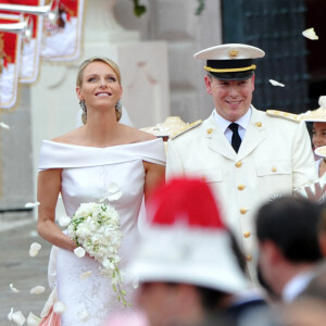 Mariage religieux du prince Albert et Charlene Wittstock à Monaco.