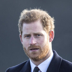 Le prince Harry participe à la Parade Souveraine à l'Académie Militaire Royale de Sandhurst au Royaume-Uni, le 15 décembre 2017.