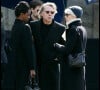 Yves Sinon et sa petite-amie, François Hardy - Obsèques d'Alain Bashung en l'église de Saint-Germain-des-prés.