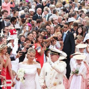Mariage religieux du prince Albert et Charlene Wittstock à Monaco, le 2 juillet 2011.
