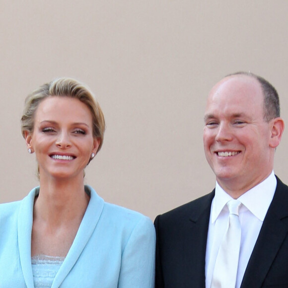Mariage civil du prince Albert et Charlene Wittstock à Monaco, le 1er juillet 2011.