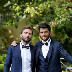 Cérémonie du mariage de Christophe Beaugrand et de Ghislain Gerin au Domaine de Blanche Fleur à Châteauneuf-de-Gadagne le 28 juillet 2018. © Dominique Jacovides/Bestimage