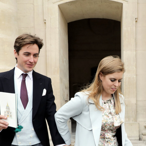 La princesse Beatrice d'York et son fiancé Edoardo Mapelli Mozzi - Mariage du prince Jean-Christophe Napoléon et de la comtesse Olympia d'Arco-Zinneberg à la cathédrale Saint-Louis des Invalides à Paris le 19 octobre 2019. © Dominique Jacovides / Bestimage