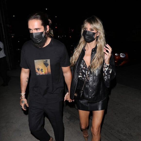 Heidi Klum et son mari Tom Kaulitz vont dîner au restaurant "Giorgio Baldi" à Santa Monica, le 1er juillet 2021.