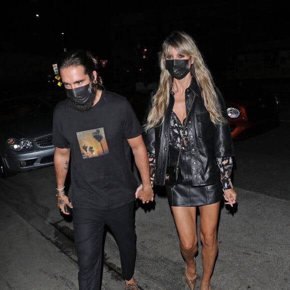 Heidi Klum et son mari Tom Kaulitz vont dîner au restaurant "Giorgio Baldi" à Santa Monica, le 1er juillet 2021.