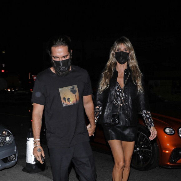 Heidi Klum et son mari Tom Kaulitz vont dîner au restaurant "Giorgio Baldi" à Santa Monica, le 1er juillet 2021.