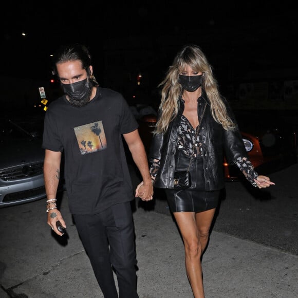 Heidi Klum et son mari Tom Kaulitz vont dîner au restaurant "Giorgio Baldi" à Santa Monica, le 1er juillet 2021.