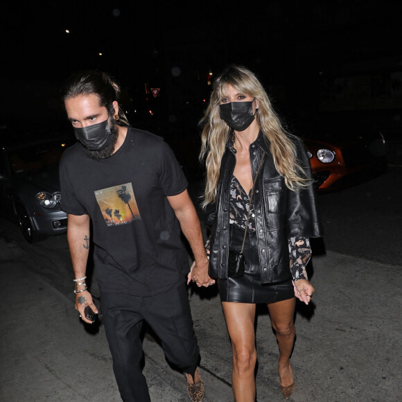 Heidi Klum et son mari Tom Kaulitz vont dîner au restaurant "Giorgio Baldi" à Santa Monica, le 1er juillet 2021.