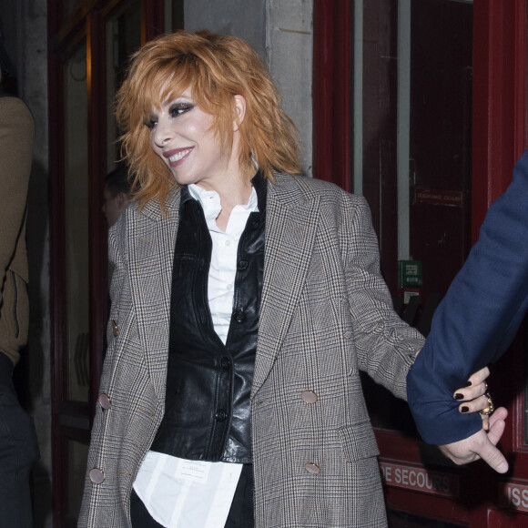 Mylène Farmer - Les célébrités arrivent au défilé de mode Haute-Couture printemps-été 2020 "Jean-Paul Gaultier" au théâtre du Châtelet à Paris le 22 janvier 2020.