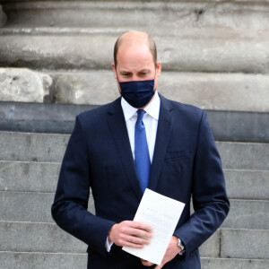 Le prince William, duc de Cambridge, assiste au 73 ème anniversaire du National Health Service à la cathédrale St Paul à Londres, le 5 juillet 2021, sans Kate Middleton, duchesse de Cambridge, qui s'est mise à l'isolement en étant cas contact du coronavirus (Covid-19). Le Premier ministre britannique, Boris Johnson était également présent à la cérémonie en l'honneur du système de santé publique au Royaume-Uni.