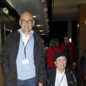 Mimie Mathy et son mari aux créations télévisuelles de Luchon. Le 8 février 2020 © Christophe Aubert via Bestimage