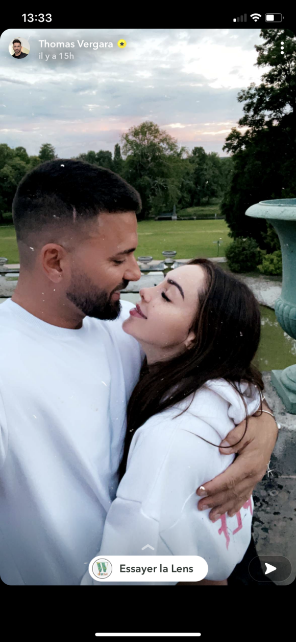 Nabilla et Thomas Vergara sont arrivés au château de Chantilly où aura lieu leur mariage - Snapchat