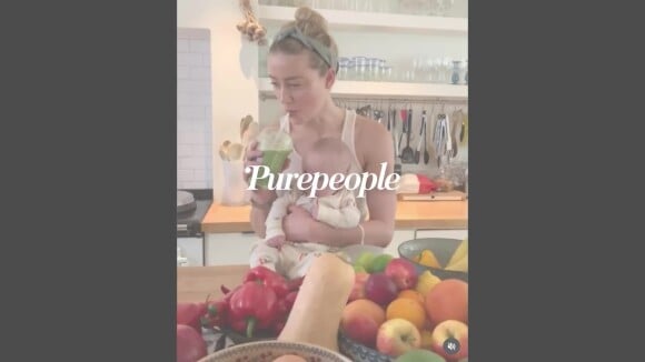 Amber Heard maman : elle s'affiche pour la 1ere fois avec bébé en vidéo