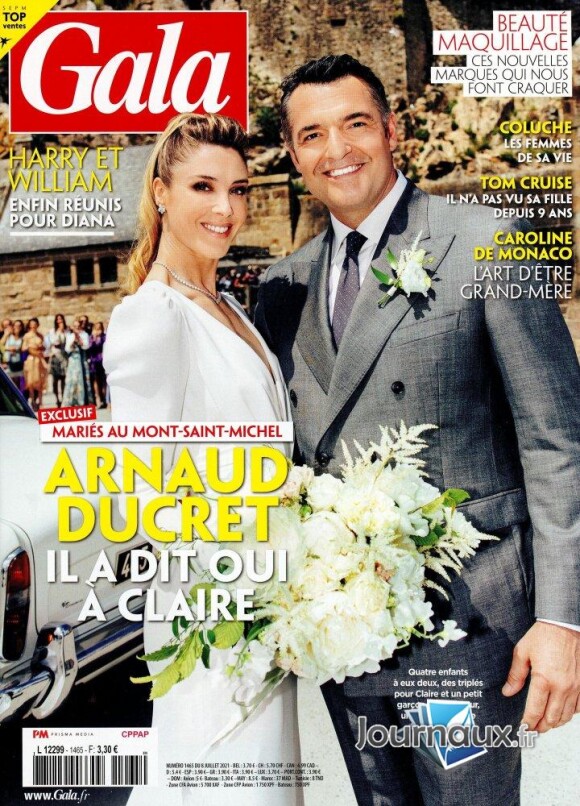 Arnaud Ducret a épousé sa chérie Claire. Gala du 8 juillet 2021