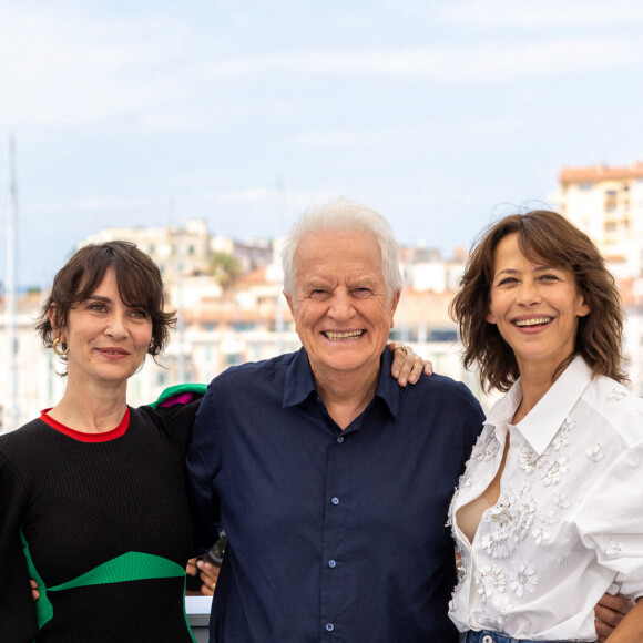 Géraldine Pailhas, André Dussollier, Sophie Marceau - Photocall du film "Tout s'est bien passé" lors du 74e festival international du film de Cannes. Le 8 juillet 2021. © Borde / Jacovides / Moreau / Bestimage