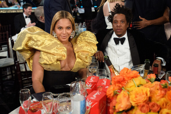 Beyoncé Knowles-Carter et Jay-Z assistent aux 77e Golden Globe Awards au Beverly Hilton. Beverly Hills, le 5 janvier 2020.