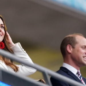 Kate Middleton et le prince William lors de la finale de l'Euro 2021 opposant l'Angleterre à l'Italie à Wembley. Le 11 juillet 2021. Photo by Richard Pelham/The Sun/News Licensing/ABACAPRESS.COM