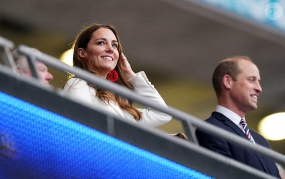 Kate Middleton et le prince William lors de la finale de l'Euro 2021 opposant l'Angleterre à l'Italie à Wembley. Le 11 juillet 2021. Photo by Richard Pelham/The Sun/News Licensing/ABACAPRESS.COM