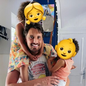 Vincent Cerutti avec ses enfants