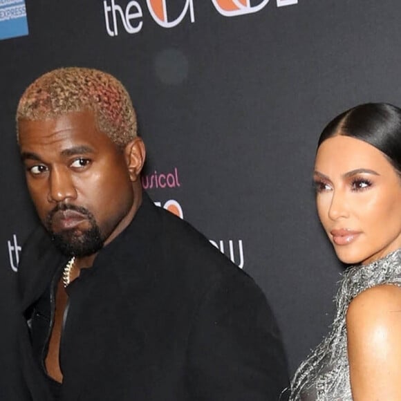 Kanye West et sa femme Kim Kardashian à la première de la comédie musicale "The Cher Show" au théâtre Neil Simon à Broadway à New York. Le 3 décembre 2018