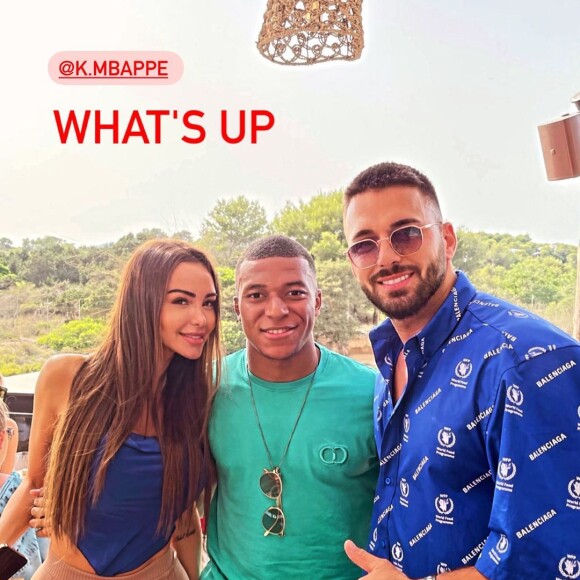 Nabilla et Thomas Vergara à Ibiza avec Kylian Mbappé.