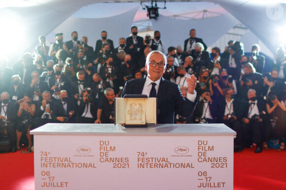 Marco Bellocchio (Palme d'or d'honneur pour l'ensemble de sa carrière) - Photocall des lauréats du 74ème Festival International du Film de Cannes, le 17 juillet 2021. © Borde-Jacovides-Moreau/Bestimage 