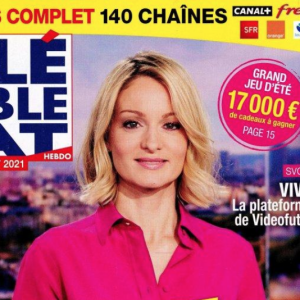 Audrey Crespo-Mara en Une de Télé Câble Sat - édition du 19 juillet 2021.