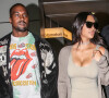 Kim Kardashian et son mari Kanye West arrivent à l'aéroport de Roissy-Charles-de-Gaulle, puis vont déjeuner au restaurant "L'Avenue" à Paris.