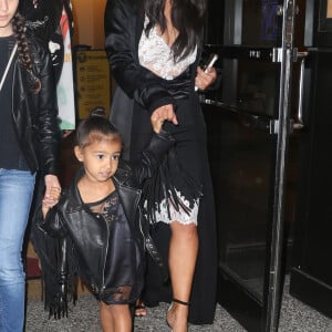 Kim Kardashian et son mari Kanye West sont allés voir The Lion King' avec leur fille North West à New York, le 5 juin 2016