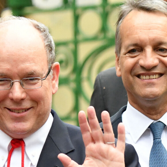 Le prince Albert II de Monaco durant le traditionnel Pique-nique des monégasques au parc princesse Antoinette à Monaco le 6 septembre 2019.  © Bruno Bebert / PRM / Bestimage