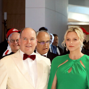 Le prince Albert II et la princesse Charlène de Monaco - Arrivées des people au 71 ème gala de la Croix-Rouge Monégasque à Monaco le 26 juillet 2019. © Dominique Jacovides/Bestimage 