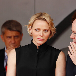 La princesse Charlene et le prince Albert II de Monaco - People lors du Grand Prix de Formule 1 de Monaco. Le 26 mai 2019  