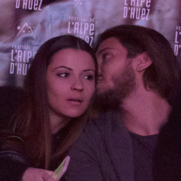 Exclusif - Rayane Bensetti et sa compagne Denitsa Ikonomova très amoureux lors du 21ème Festival International du Film de Comédie de l'Alpe d'Huez le 18 janvier 2018
