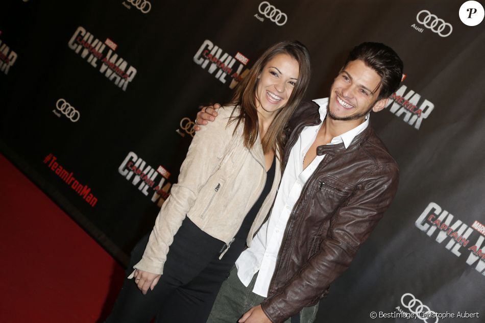 No web - Denitsa Ikonomova et son compagnon Rayane Bensetti - Avant-première du film "Captain America : Civil War" au Grand Rex à Paris, le 18 avril 2016. © Christophe Aubert via Bestimage