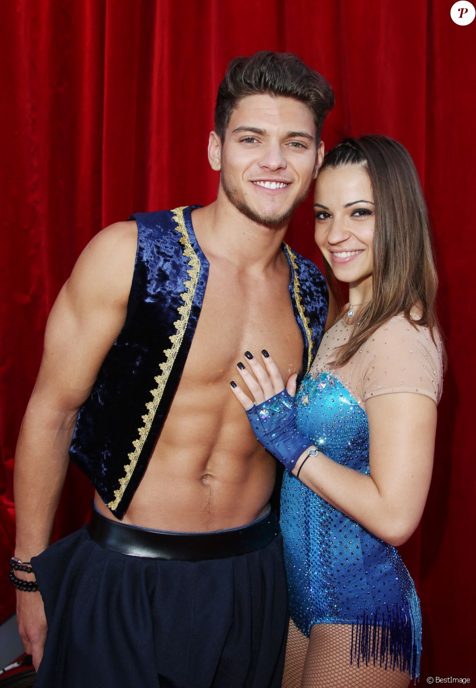 Rayane Bensetti et sa compagne Denitsa Ikonomova - Spectacle "Danse avec les stars" lors du 55ème Festival de Télévision de Monte-Carlo à Monaco, le 14 juin 2015.