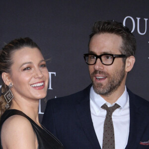 Blake Lively, son mari Ryan Reynolds - Première de "Sans un bruit" au Loews Lincoln Square à New York. Le 2 avril 2018.