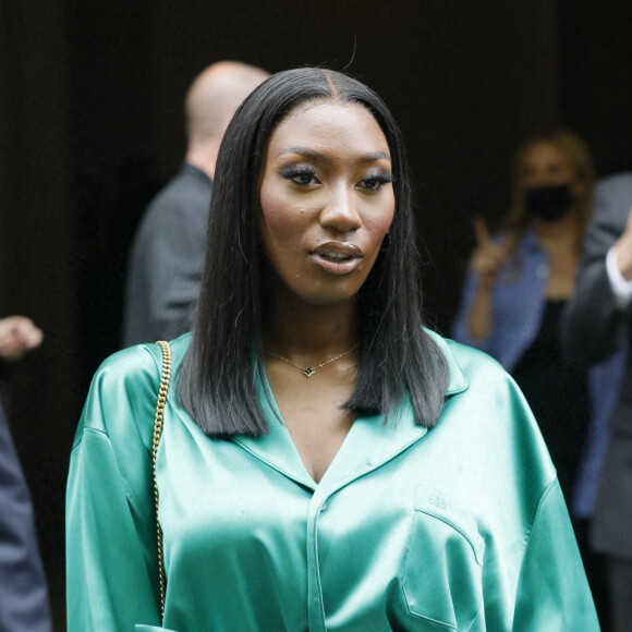 Aya Nakamura - Les célébrités à la sortie du défilé Balenciaga "Collection Haute-Couture Automne/Hiver" à Paris. © Clovis-Veeren/Bestimage