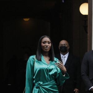 Aya Nakamura - Les célébrités à la sortie du défilé Balenciaga "Collection Haute-Couture Automne/Hiver 2021-2022" à Paris, le 7 juillet 2021. © Clovis-Veeren/Bestimage