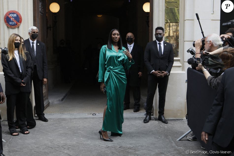 Aya Nakamura - Les célébrités à la sortie du défilé Balenciaga "Collection Haute-Couture Automne/Hiver 2021-2022" à Paris, le 7 juillet 2021. © Clovis-Veeren/Bestimage