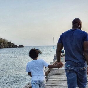 Teddy Riner avec son fils Eden et sa fille Isis sur Instagram, août 2020.