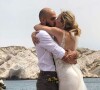 Julie Dommanget se marie avec son compagnon, le photographe Omar Larguèche, près de Marseille le 23 juillet 2021.