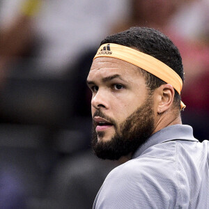 Match "Jo-Wilfried Tsonga - Matteo Berrettini (6/4-6/3)" lors du tournoi Rolex Paris Masters 2019, le 30 octobre 2019.