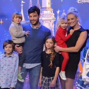 Elodie Gossuin, Bertrand Lacherie et leurs 4 enfants Rose Lacherie, Jules Lacherie, Joséphine Lacherie, Léonard Lacherie - 25 ème anniversaire de Disneyland Paris à Marne-La-Vallée © Veeren Ramsamy / Bestimage 