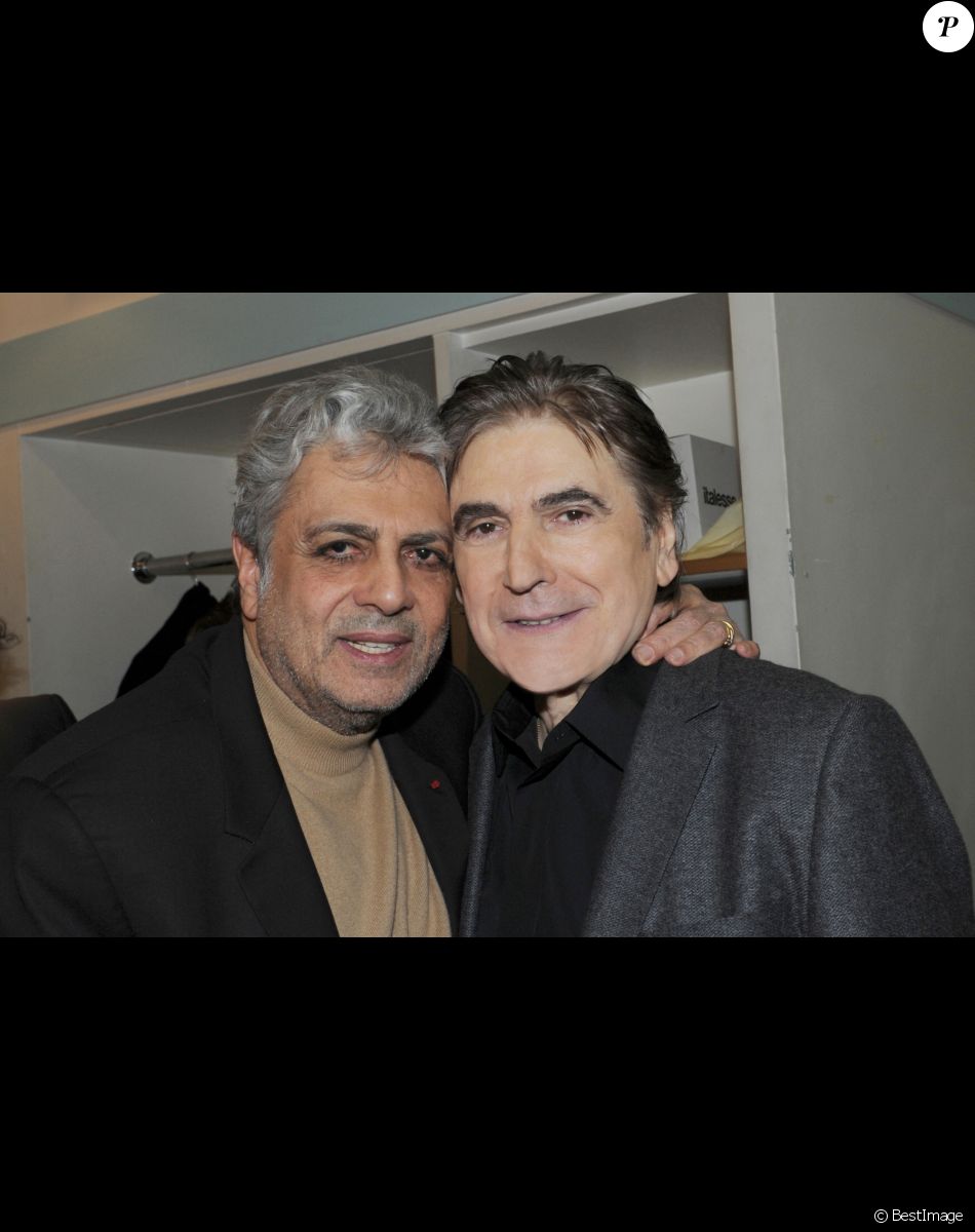 Exclusif - Enrico Macias - Serge Lama a fete ses 50 ans de carriere sur la scene de l'Olympia. Le 13 fevrier 2013
