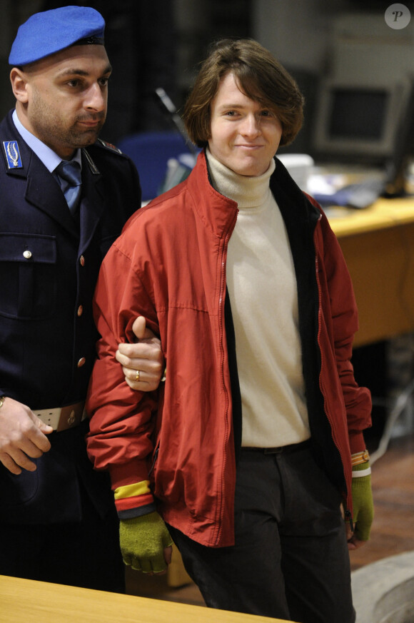 Raffaele Sollecito lors du procès en appel de l'Américaine Amanda Knox en Italie en 2010. 