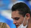 Florent Manaudou et sa compagne Pernille Blume - Florent Manaudou, médaille d'argent du 50 m nage libre aux jeux olympiques Tokyo 2020 (23 juillet - 8 août 2021), le 1er août 2021.