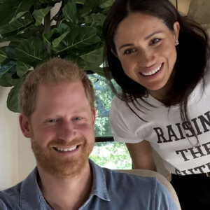 Le prince Harry et sa femme Meghan Markle - Bande-annonce du prince Harry et d'Oprah Winfrey pour leur série Apple TV "The Me You Can't See" avec d'autres célébrités présentes. Los Angeles le 16/05/2021. © Apple TV via Bestimage 